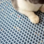 hole cat litter mat - blue