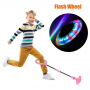 Hula hop skakanka na nogę składana dla dzieci z Diodami LED, różowa