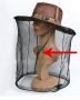 Insect net with hat - red brown
