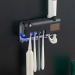 Intelligent toothbrush rack with sensor UV light - black