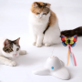 Interaktywna zabawka dla kota Latający Motylek - biała