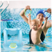 Koło do pływania / Ponton z daszkiem dla dzieci - niebieskie
