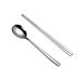 Korean Set of 2 Stainless Steel Chopsticks & Spoon Tableware