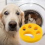 Krążek do czyszczenia ubrań z sierści zwierząt w pralce- żółty