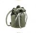 Large drawstring canvas bucket bag backpack - army green