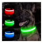 LED Dog Collar Night Flash Nylon GREEN L
