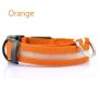 LED Dog Collar Night Flash Nylon Orange S