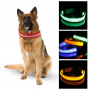 LED Dog Collar Night Flash Nylon Red S
