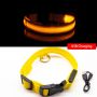 LED Dog Collar Night Flash Nylon Yellow XS