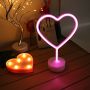 LED neon lamp Leaves, flamingos, Christmas trees - heart (battery box & USB charging)