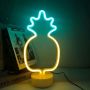 LED neon lamp Leaves, flamingos, Christmas trees - pineapple two colors (battery box & USB charging)