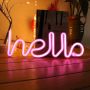LED neon light Propose decorate light - hello (pink/wram white/red)