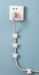 Line cable point tight clip 9pcs/box - white butterfly