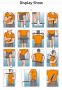 Massage stick pointed rubberized relaxation exercises - orange