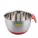 Metal silicone bowl with measuring cup 24 cm