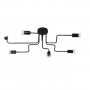Modern LED Ceiling Chandelier 6 bulbs- Black(without bulb)