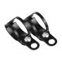 Motorcycle Turn Signal Light Mount Brackets Fork Ear Clamps For Harley (Black)