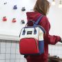 Multifunctional backpack for women - white/red/blue