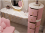 Nordic dressing table 100cm-type2- Pink