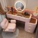 Nordic dressing table 100cm-type3- Pink