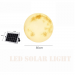Nowoczesna lampa ogrodowa solarna kula księżyc - D 80 cm (szara)