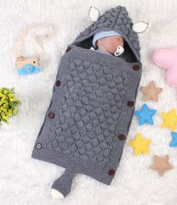 Outdoor baby stroller sleeping bag for Winter/Fall with ears 70*40 - Dark gray