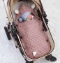 Outdoor baby stroller sleeping bag for Winter/Fall with ears 70*40 - dark pink