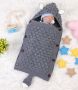 Outdoor baby stroller sleeping bag for Winter/Fall with ears 70*40 - gray
