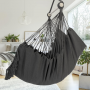 Outdoor cotton rope swing hammock chair - Deep grey