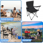 Outdoor portable folding chair- black