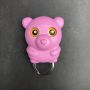 Owl key hook - pink bear
