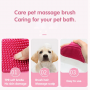 Pet Clean Massage shower Brush / rubber gloves - dark red CX24