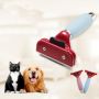 Pet hair comb / silicone handle key hair depilation comb - blue / YTCS22