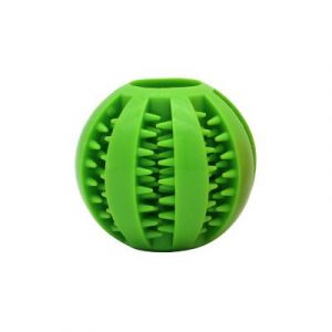Pet silicone toy ball, teeth cleaning ball - green 6.3*6cm