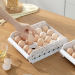 Plastic egg storage tray - white