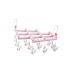 Plastic folding clothes hanger-14 clips -pink