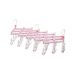 Plastic folding clothes hanger-29 clips -pink
