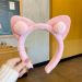 Pluszowa opaska z uszami kota - różowa