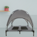 Portable elevated dog bed-Grey