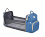 Portable folding crib/ Multi-functional Double Shoulder Baby Bag - blue