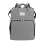 Portable folding crib/ Multi-functional Double Shoulder Baby Bag - grey