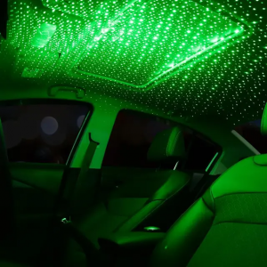 Projektor USB do samochodu i wnętrz - efekt gwiazd, zielony