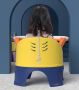 Przenośne krzesełko dla dziecka do karmienia i zabawy - żółto granatowe