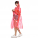 Raincoat for adult with button 75g--red