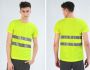 Reflective clothing collarless T-shirt - Fluorescent green (no neckline)