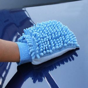 Rękawica z mikrofibry do mycia samochodu - pomarańczowa