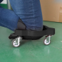 Rolling Knee Pad Universal Wheel Mobile Carpenter Kneeling - Black (a pair)