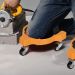 Rolling Knee Pad Universal Wheel Mobile Carpenter Kneeling - Yellow (a pair)
