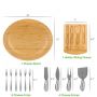 Round Slide cheese board with Knife Set - HY1118