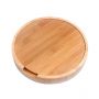 Round Slide cheese board worh 4 Piece Knife Set - HY1117